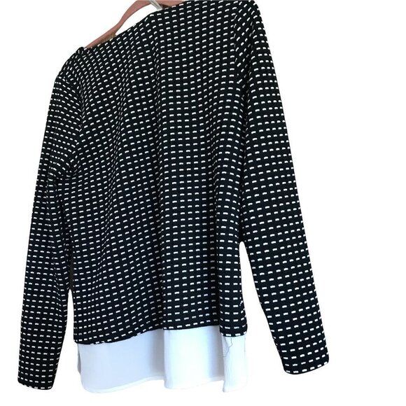 Croft & Barrow Sweater Pullover Crew Neck With Chiffon Hem Women's Size Medium - Picture 1 of 4